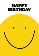 Happy Birthday Huge Smiley Face Card created by Jemma Rose Design