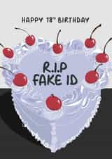 Funny Birthday Card - 18th - RIP Fake ID created by ellavation studio