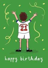 Happy 21st Birthday Card - for a Football Mad Grandson created by Running with Scissors