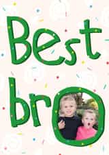 Personalised Birthday Photo Card created by Lisa Wardle - Cute Birthday Photo Card - Best Bro