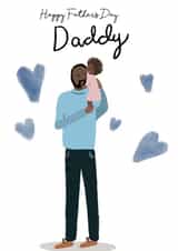 Pretty Illustrated Fathers Day Card - Father & Daughter created by Tigerlily