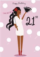 Pretty Birthday Card - 21st - For Her created by Tigerlily