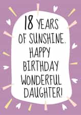 Cute 18th Birthday Card - For Wonderful Daughters! created by Amy Munro