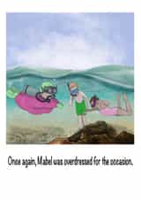 Funny blank card for your own message. created by Appleshed Art