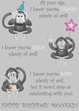 Personalised Photo Card created by Fleecey Fun! - Four Wise Personalised Photo Card 48753