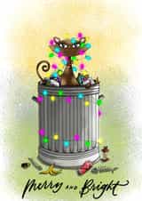 Funny Christmas card.  Blank for your own message. created by Appleshed Art