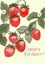 Pretty Strawberry Birthday Card - For Her created by Stephanie Webb-Bowen