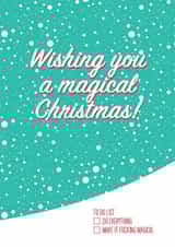 Funny Christmas Card, Wishing you a magical Christmas, of to do lists! created by THIS MAMA DOES