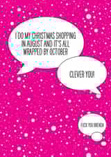 Funny Christmas card for the early shoppers and wrappers! And the eye rollers! created by THIS MAMA DOES