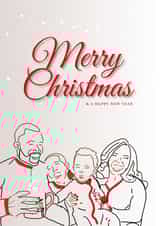 Cute Christmas Card for Family - Merry Christmas and a Happy New Year created by Yvonne Blake