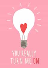 Funny Valentine's Day card - Turn on - for your partner created by Julia Zaitseva