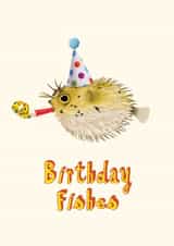 Cute birthday card - Birthday fishes created by Type Oh