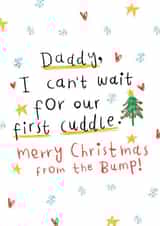 Cute Christmas Card - From The Bump - Daddy To Be created by Arrow Gift Co