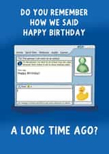 Nostalgic birthday card - MSN Birthday - 90s retro created by Pickled Prints