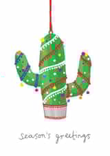 Funny Christmas Card - Mexican Christmas Tree Cactus - Seasons Greetings created by You've Got Pen On Your Face