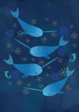 Winter Whales all purpose Card created by Annie Wilkinson