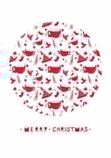 Christmas Cosy Favourites -Festive Pattern -Merry Christmas - Fun Christmas Card created by Brightapril Art