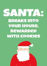 Funny Christmas Card - Santa Claus - Merry Christmas created by SideHustleVibes