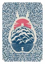 Elegant ornamental card for anime lovers - Magical and dreamlike illustration. created by Roberto Nieto