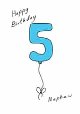 Cute Birthday Card - 5th - Nephew created by A Ray of Sunshine Cards