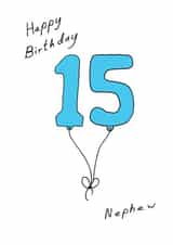 Cute Birthday Card - 15th - Nephew created by A Ray of Sunshine Cards