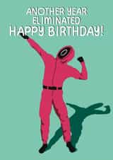 Squid Game Inspired Birthday Card created by @PoppyCardDesigns