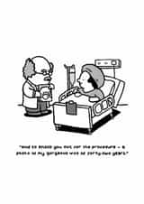 Cute romantic anniversary or valentines cartoon - wife parents or grandparents created by Thomas Wykes