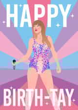 Happy Birth-tay Card | Taylor Swift Era's Tour Lover Swiftie Birthday Card created by Abi Lee