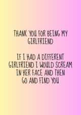 Funny Anniversary Card - Girlfriend created by Hhaus Of Phoebe