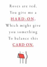 Something To Balance This Card On. Funny Anniversary or Valentine Card created by mungo and shoddy