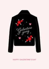 Galentine's Day Card | Galentine Gang | Leather Jacket created by Dani White