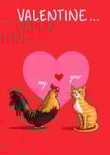 Funny Valentines Card - My Cock, Your Pussy created by Bryony Jackson Walters