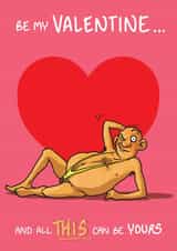 Naughty Valentines Card - All This Can be Yours created by Bryony Jackson Walters