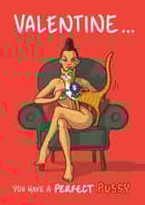 Naughty Valentines Card - Perfect Pussy created by Bryony Jackson Walters