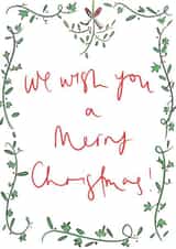 Pretty Christmas Card - Holly and Mistletoe created by Bellynam Studio