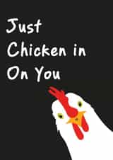 Cute - get well card - light hearted - funny - thinking of you - chicken created by Kathie Croskell