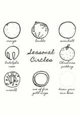 Christmas card - Seasonal Circles - selection of festive circular sketches created by Harry Joseph