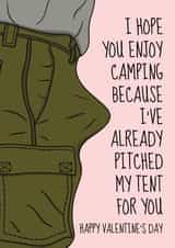 Rude Valentine's Day Card - Camping Tent Pitching created by @Cupsie's Creations