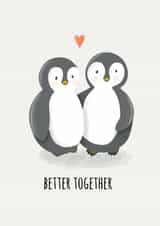 Cute Love Card with Penguins for your loved ones created by Creative Elle