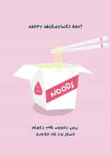 Cheeky Valentine's Card - for the one you send noods to created by PaperJam Print Co.