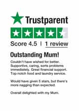 Funny Mother's Day Card - Outstanding Mum - Trustparent Review created by Atwood & Atwood