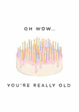 Funny Cheeky Birthday Card for Old Mum or Dad created by Debora Sofia
