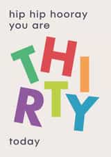 Bold Birthday Card - 30 Today created by Poppy Lane