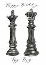 Cute Birthday card for your husband, boyfriend, partner.
Happy Birthday My King created by Elise Brown