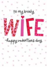 Classic Valentines Card - Lovely Wife created by The Boy and the Bear