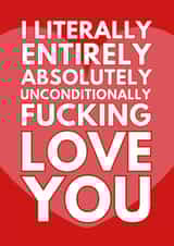Rude Love Card - I Literally Love You created by Sundiva Designs