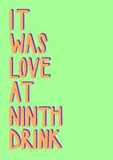 Funny anniversary Valentine’s card for significant other - drinking - night out created by Anna Kathryn 
