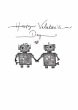 Cute Robot Valentine's Day Card // Nerdy Love Card // Robot love card created by Aweirdandwonderful🍄