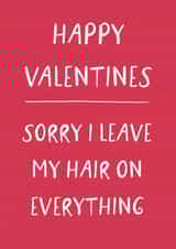 Cute Valentines Day card - From the Pet - Hairs on everything created by Pickled Prints