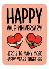 Valentines Anniversary Card - For couples who's anniversary is Valentines Day created by TeePee Creations